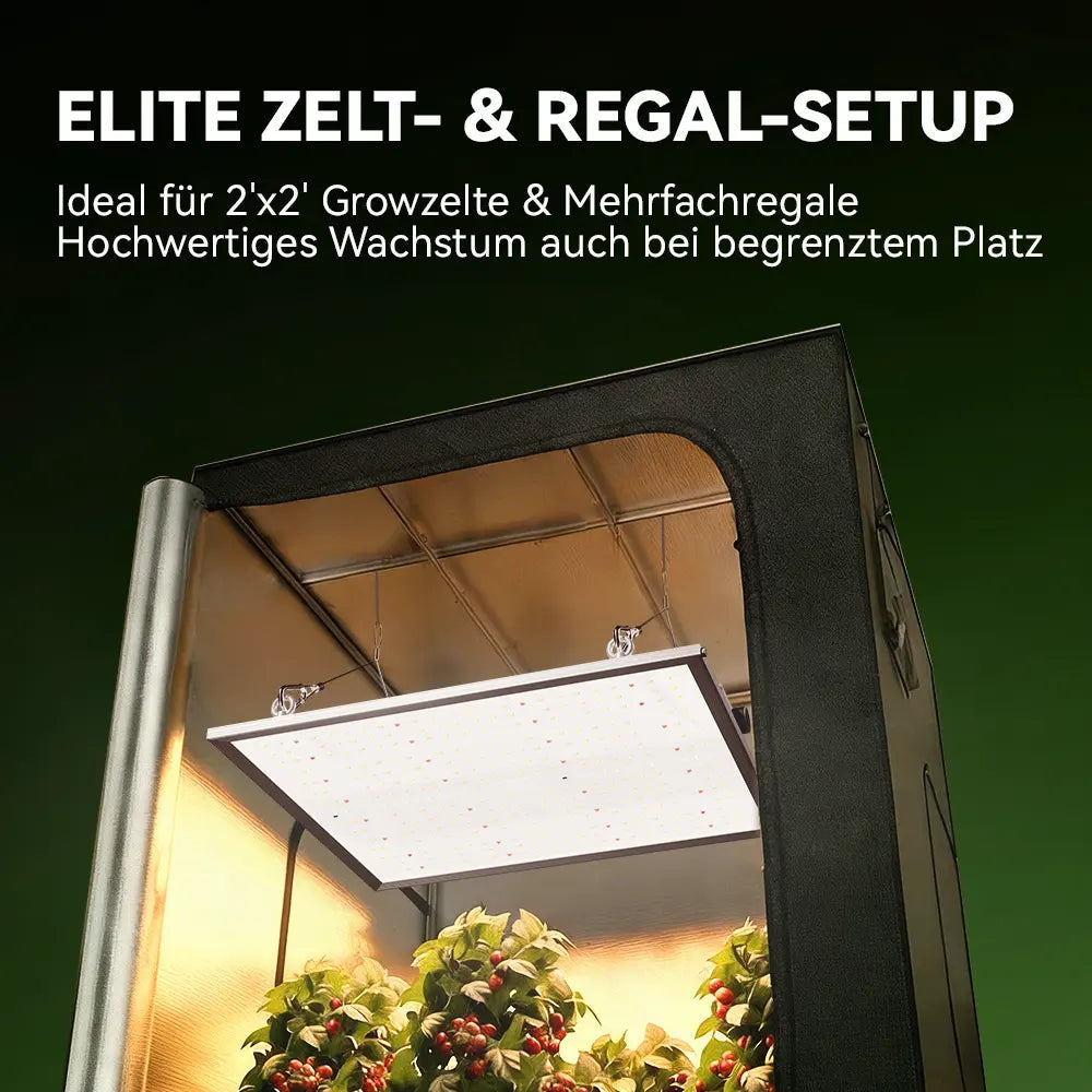 Growealth RG150 150W Vollspektrum LED Pflanzenlampe fuer Indoor-Garten