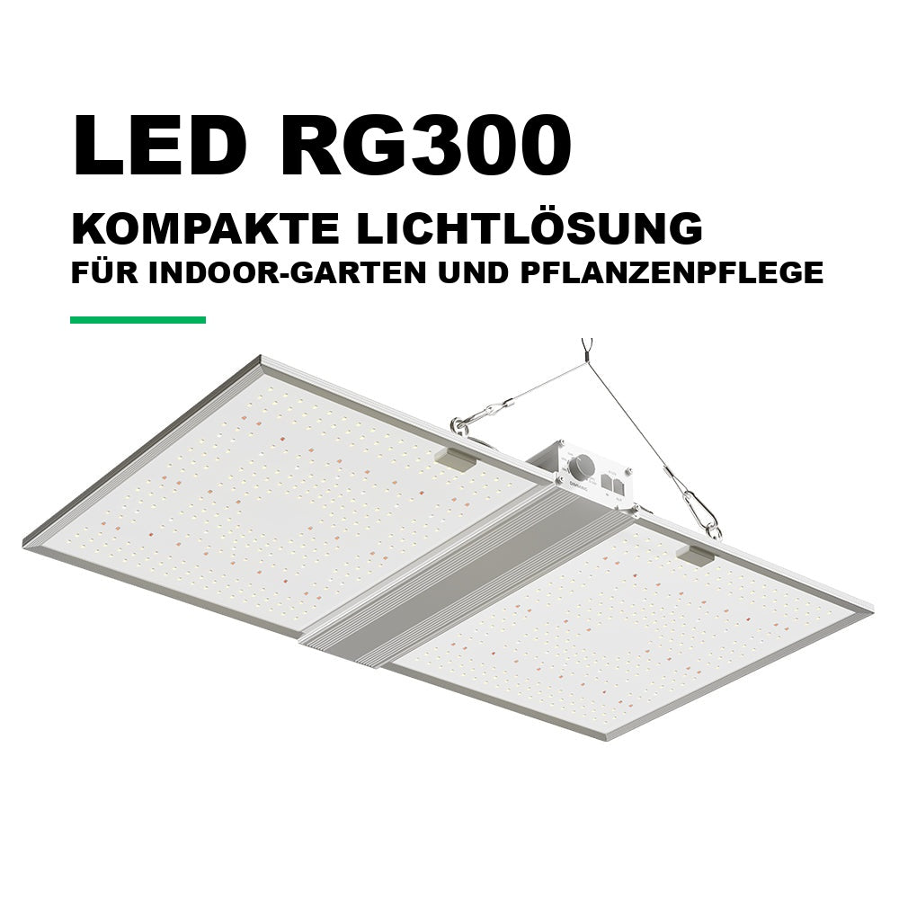 Growealth RG300 Vollspektrum LED-Pflanzenlampe mit passiver Kühlung ohne Lüfter