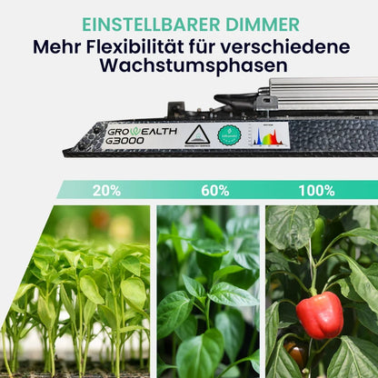 Growealth G3000 300W Vollspektrum-LED-Pflanzenlampe für Growzelte