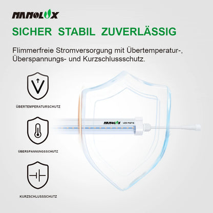 Nanolux GrowLink T8 LED PGF18E mit Schutzfunktionen für stabilen Betrieb